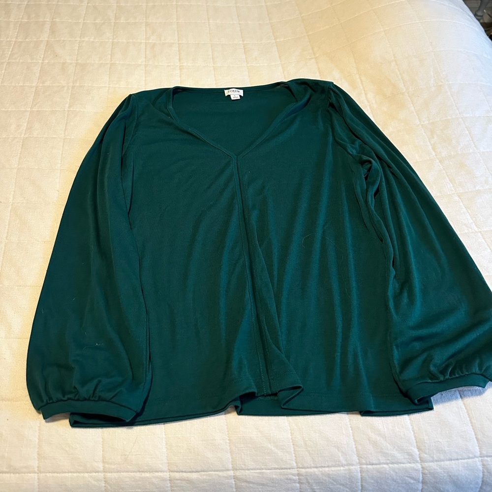 Kelly green J.Crew long sleeve top